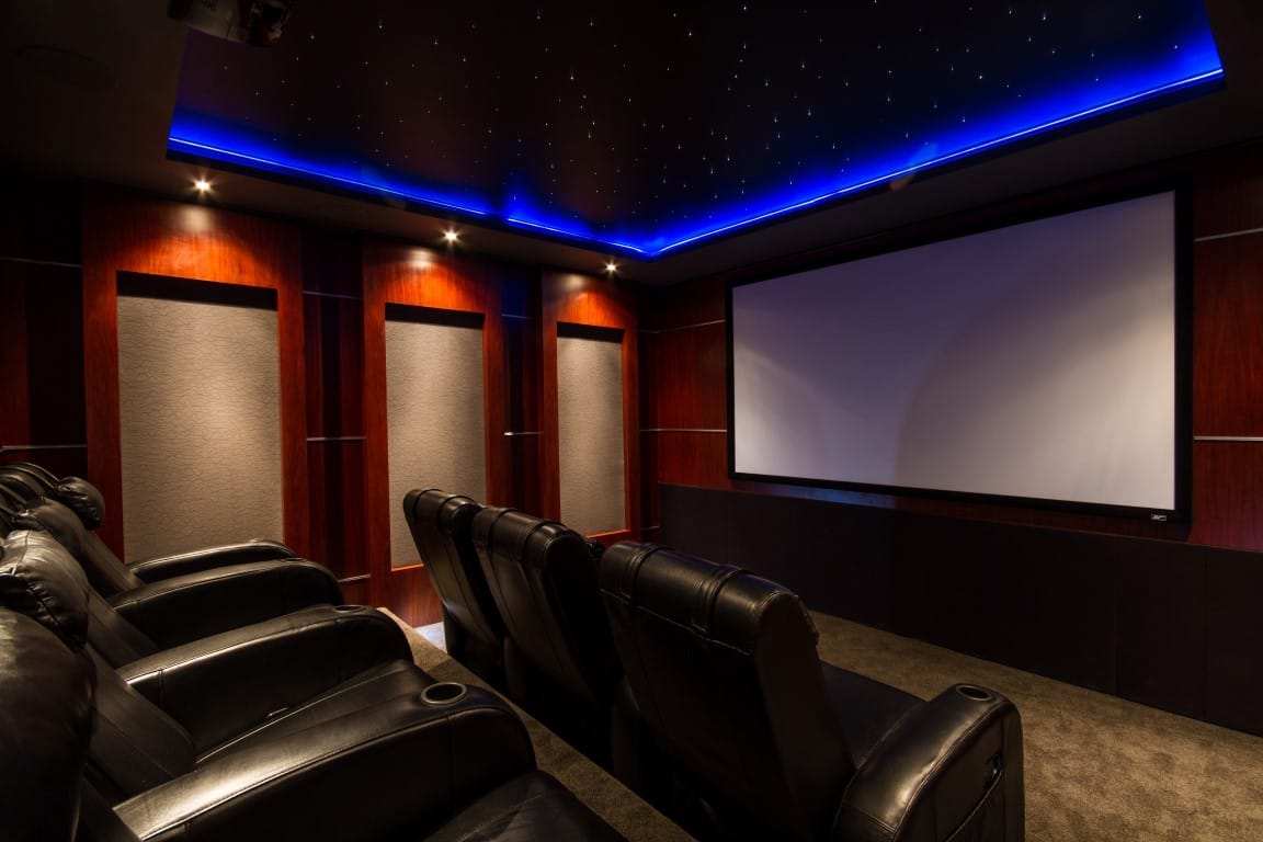 Eagle Canyon home cinema with tiered seating rows